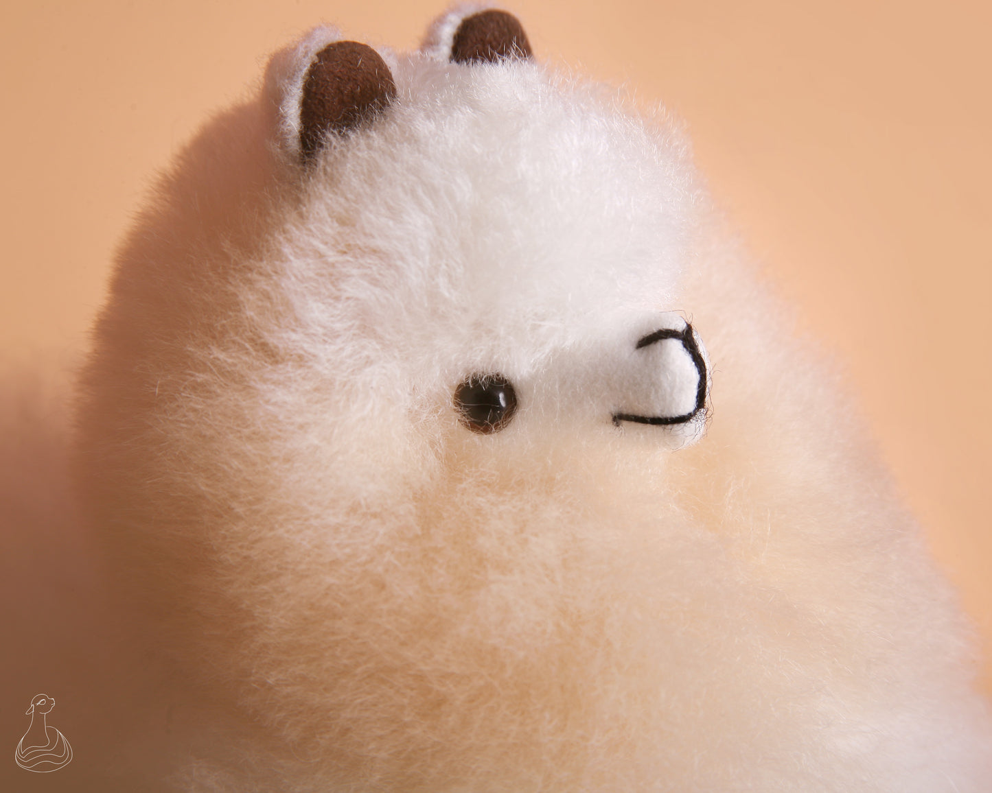 ALPACA FUR TOY | Natural Beige Handcrafted Alpaca Fur Stuffed Plush