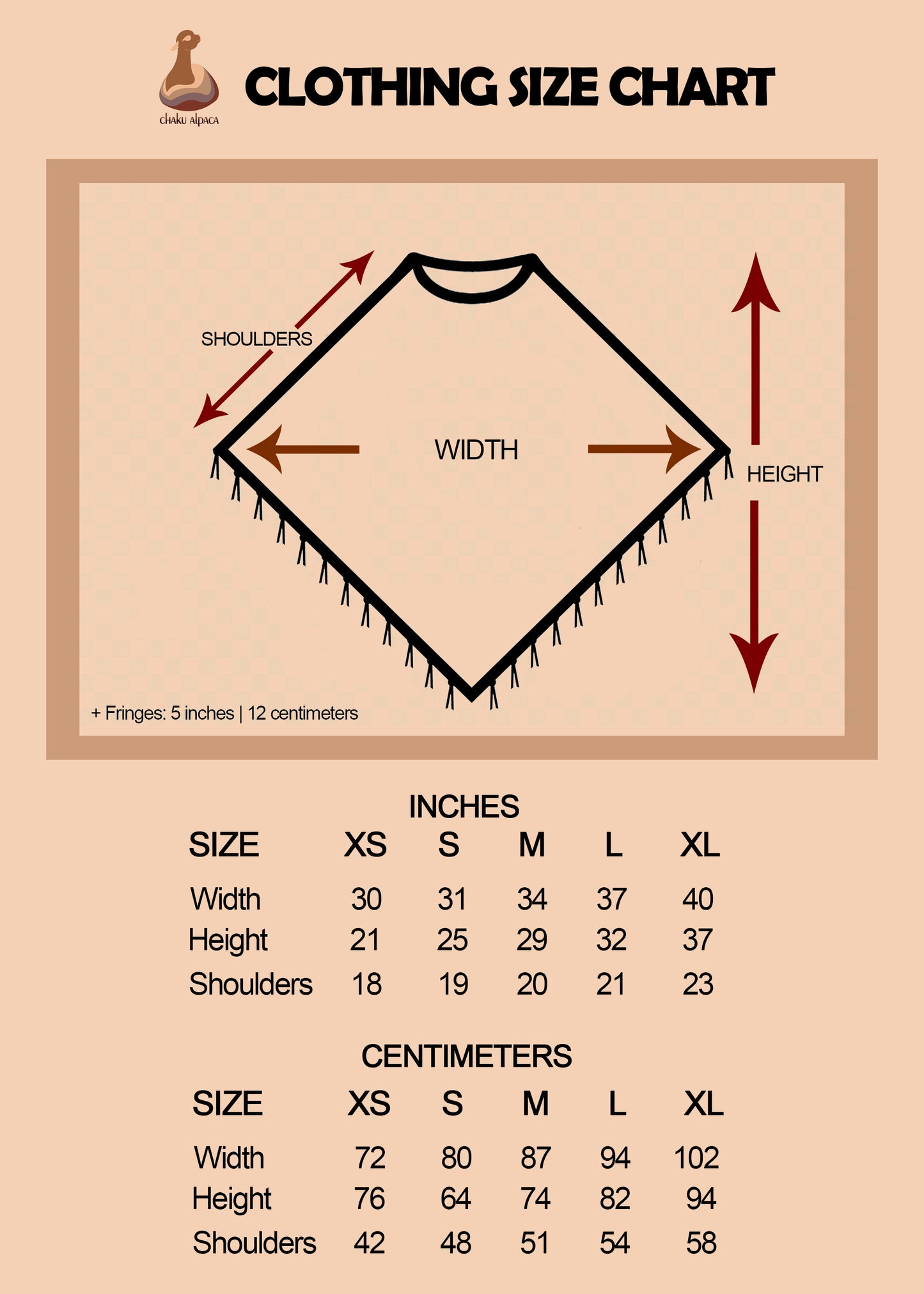 ALPACA PONCHO | Luxury Alpaca Peruvian Poncho Unisex | Alpaca Poncho Diamond Shape