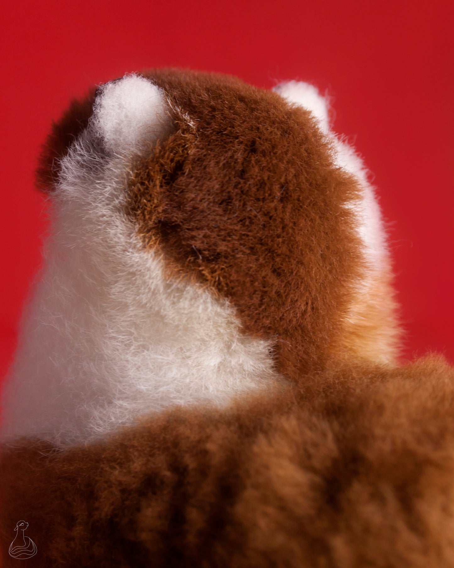 ALPACA FUR TOY | Natural White & Mocha Handcrafted Alpaca Fur Stuffed Plush