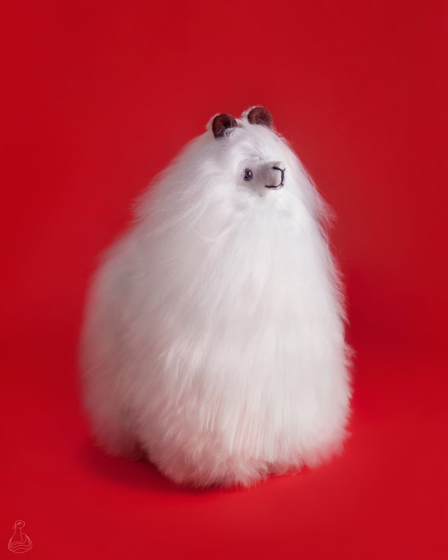 ALPACA FUR TOY | Baby Alpaca Suri Fur Stuffed Plush | Handcrafted Hypoallergenic Doll