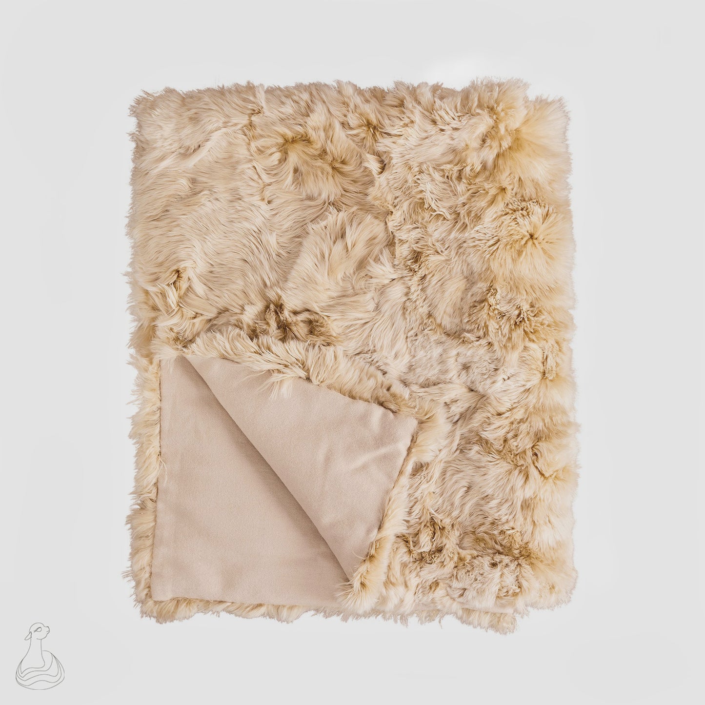 BABY ALPACA FUR BLANKET | Luxury Natural Camel Baby Alpaca Fur Throw