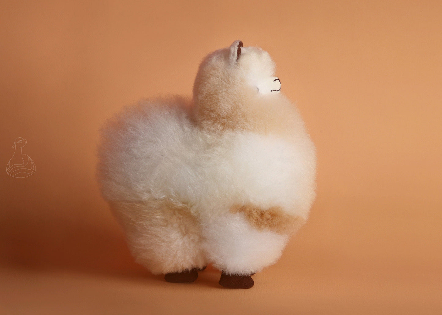 ALPACA FUR TOY | Natural White Handcrafted Alpaca Fur Stuffed Plush