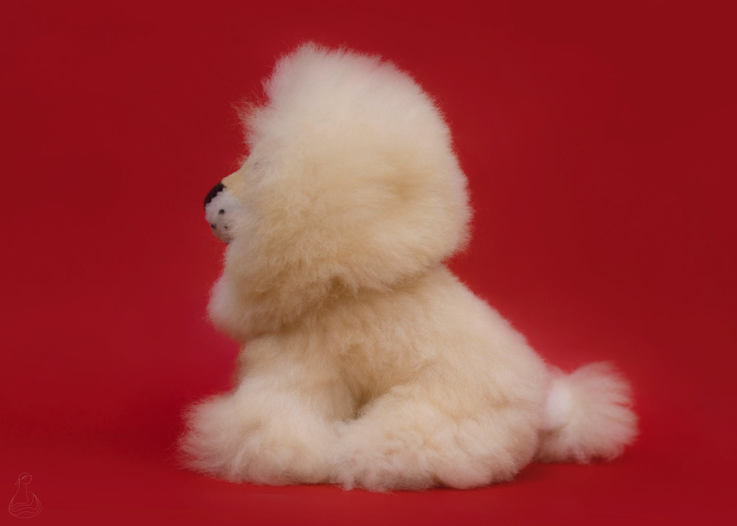 ALPACA FUR TOY | Lion Stuffed Plush | Handmade Hypoallergenic Doll