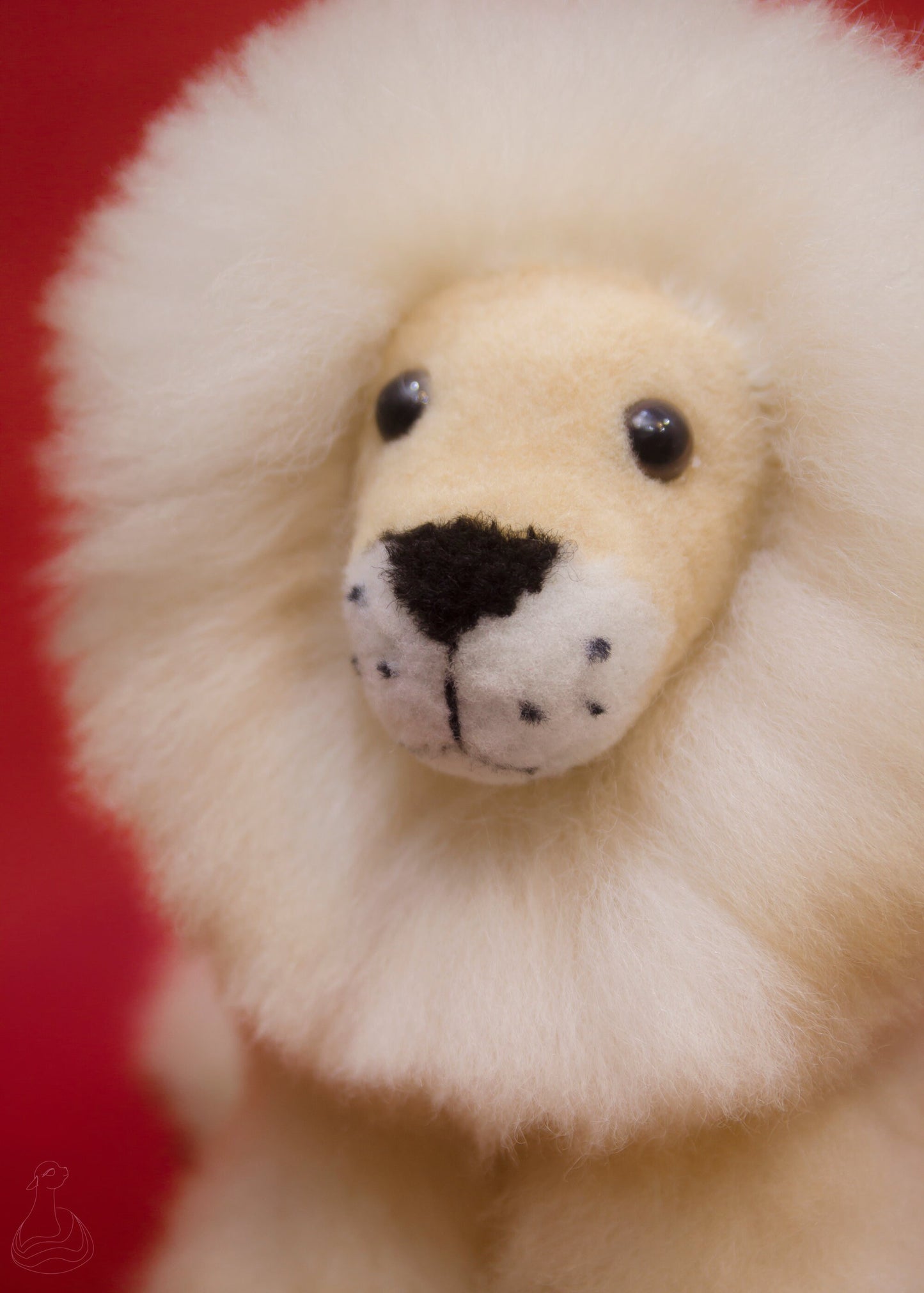 ALPACA FUR TOY | Lion Stuffed Plush | Handmade Hypoallergenic Doll