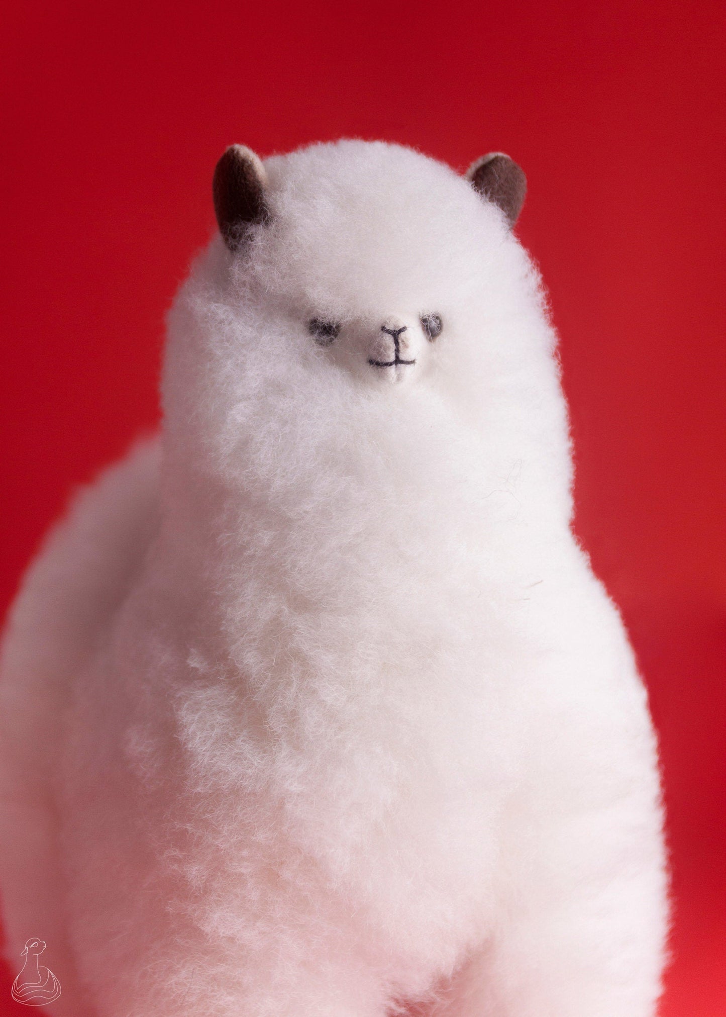 ALPACA FUR TOY | Natural White Handcrafted Alpaca Fur Stuffed Plush