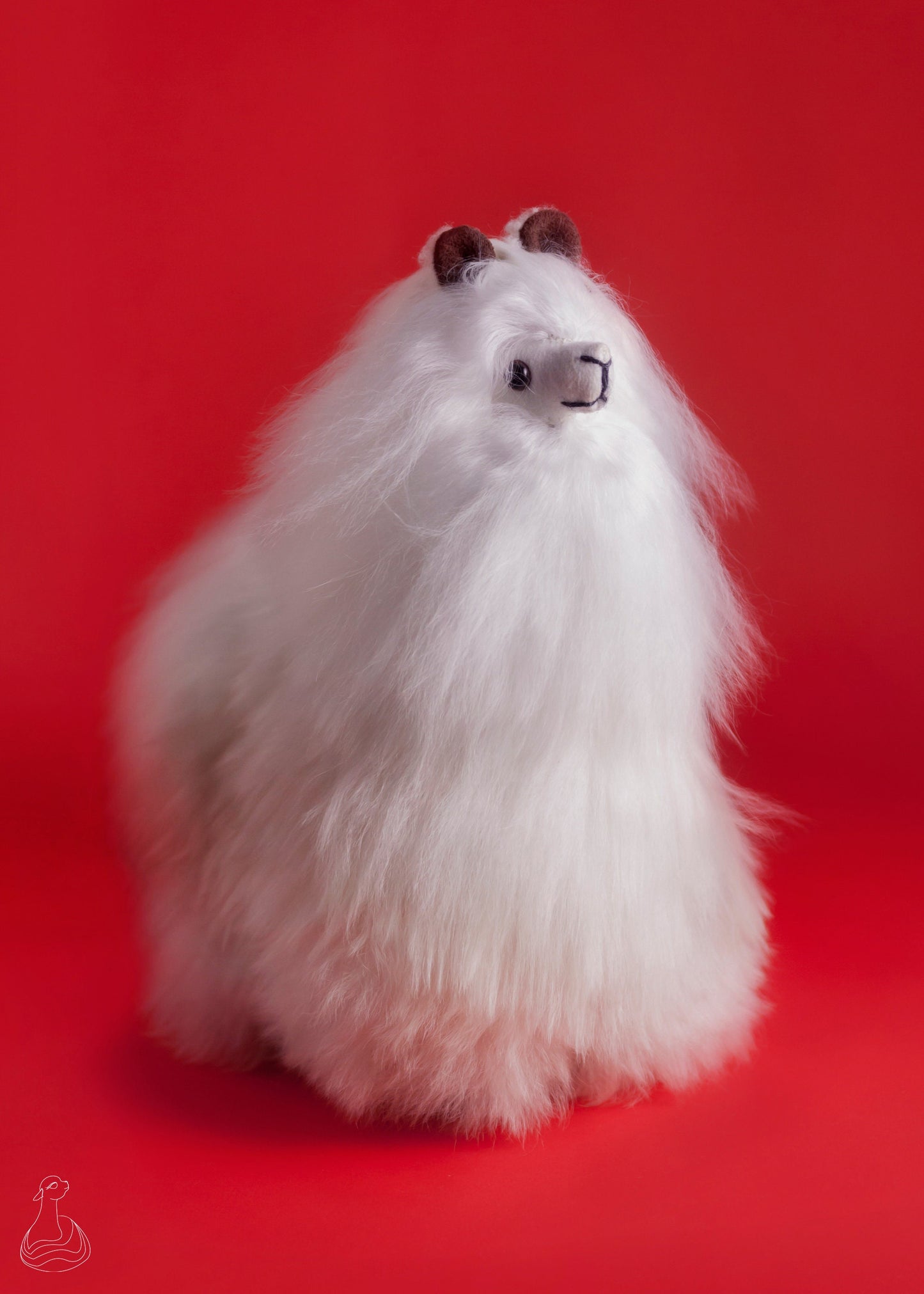ALPACA FUR TOY | Suri Alpaca Stuffed Plush | Handmade Hypoallergenic Doll
