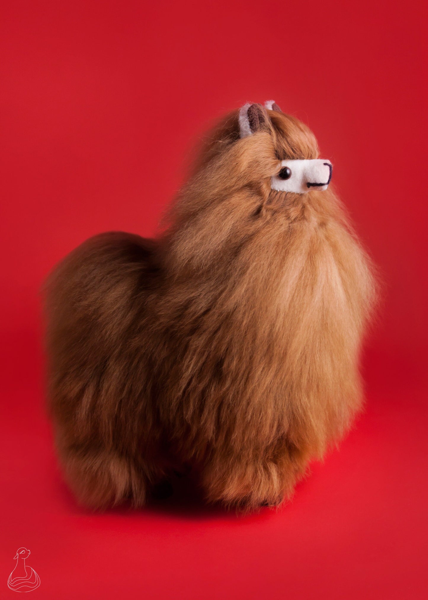 ALPACA FUR TOY | Suri Alpaca Stuffed Plush | Handmade Hypoallergenic Doll