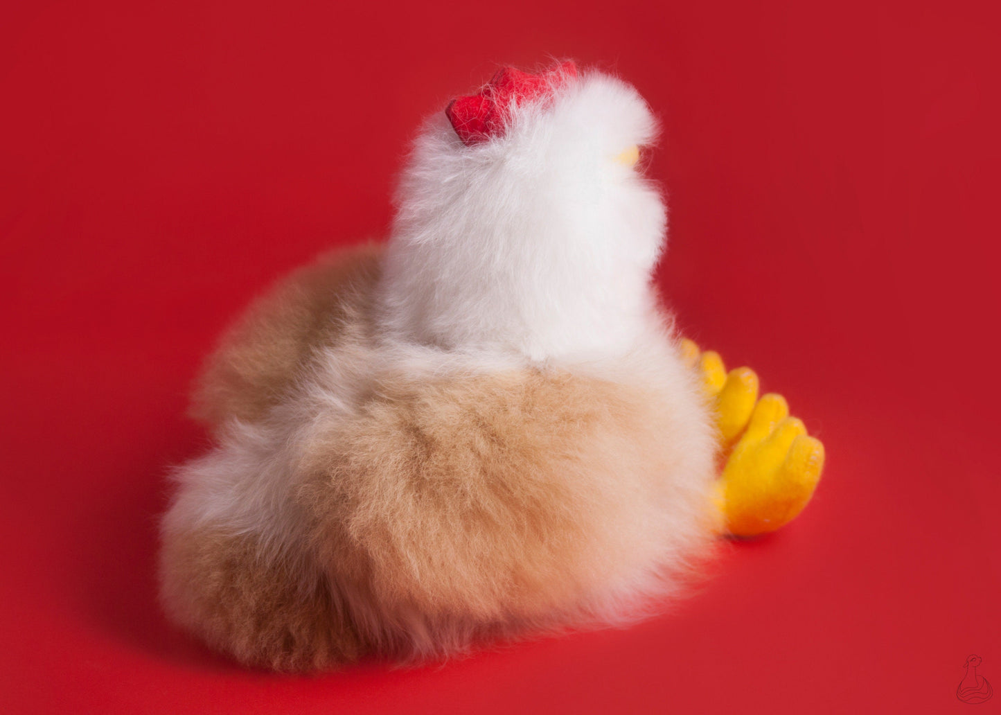 JOUET EN FOURRURE D'ALPAGA | Peluche en peluche de poulet | Poupée hypoallergénique fabriquée à la main