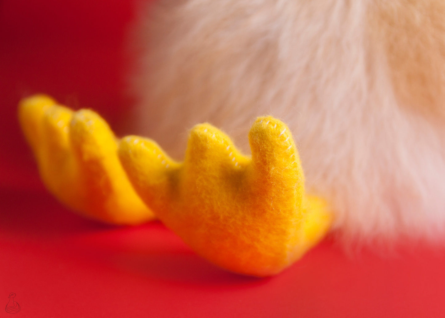 JOUET EN FOURRURE D'ALPAGA | Peluche en peluche de poulet | Poupée hypoallergénique fabriquée à la main