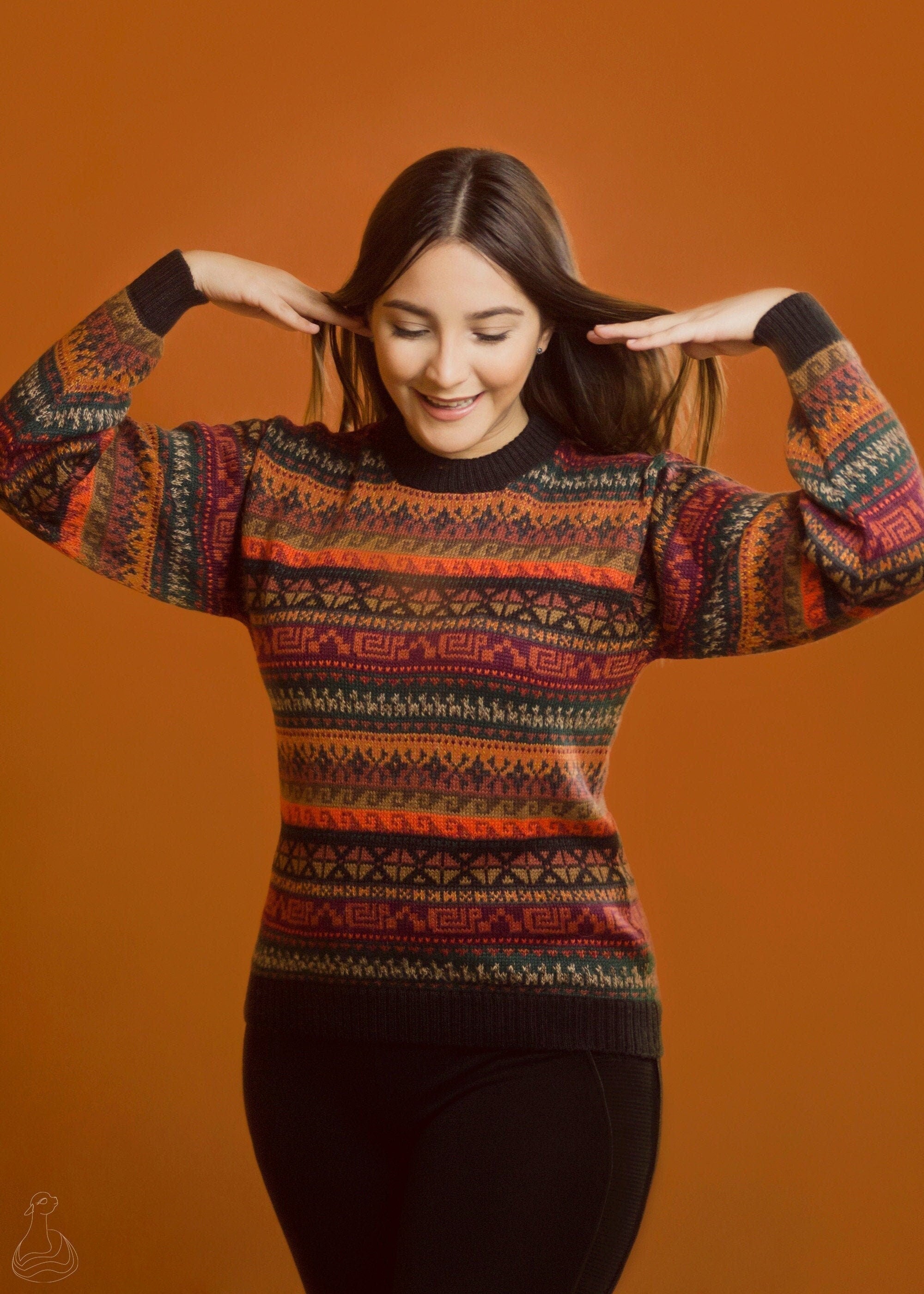 Handcrafted Unisex Sweater Peruvian Design – Chaku Alpaca