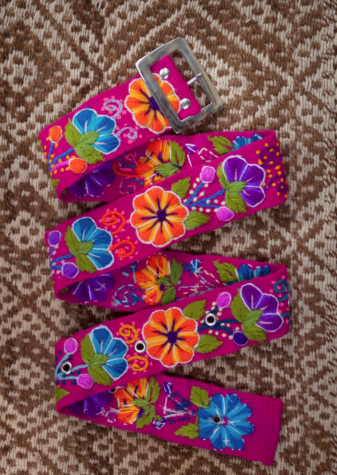 Embroidered Belt | Peruvian Floral Artisan Belt