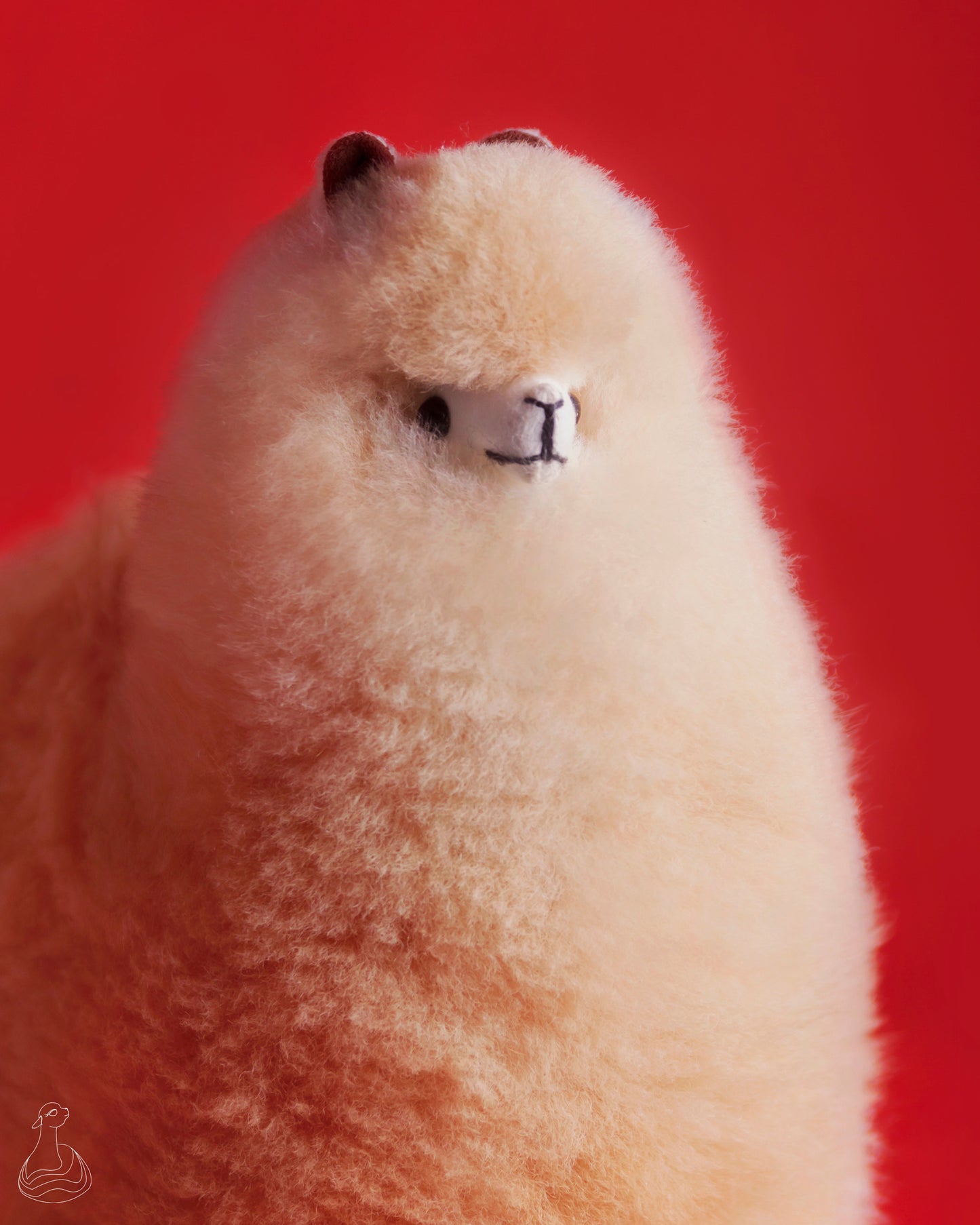 ALPACA FUR TOY | Natural White Handcrafted Alpaca Fur Stuffed Plush