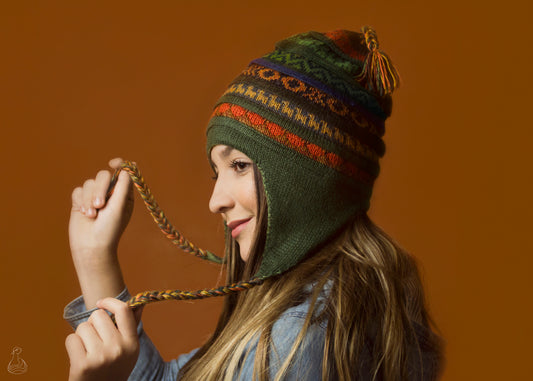 ALPACA CHULLO | Reversible Double-Level Peruvian Alpaca Chullo