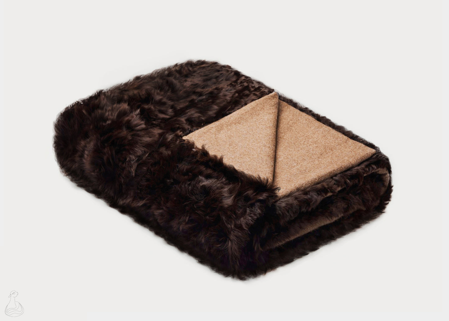 BABY ALPACA FUR BLANKET | Luxury Dark Chocolate Baby Alpaca Fur Throw