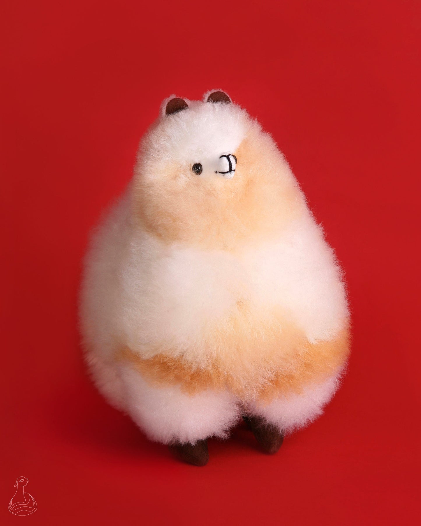 ALPACA FUR TOY | Natural White Handcrafted Alpaca Fur Stuffed Plush