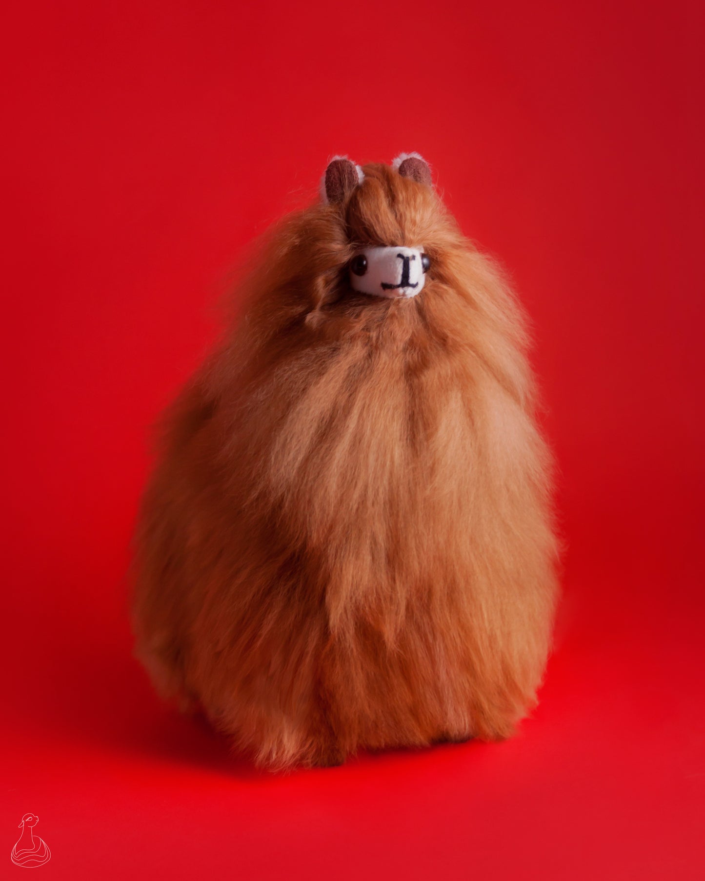 ALPACA FUR TOY | Baby Alpaca Suri Fur Stuffed Plush | Handcrafted Hypoallergenic Doll