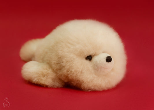 ALPACA FUR TOY | Seal Stuffed Plush | Handcrafted Hypoallergenic Doll
