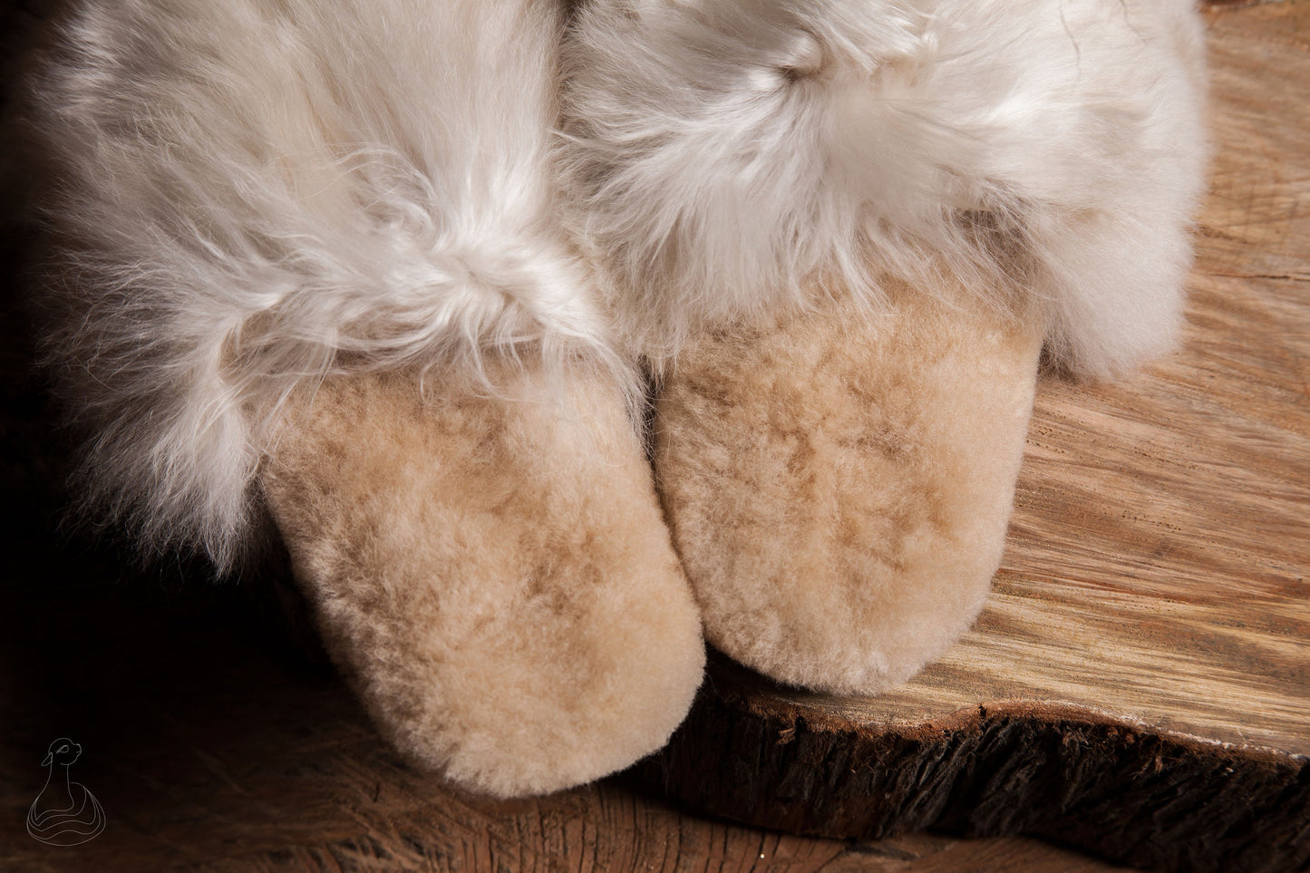 BABY ALPACA SLIPPERS | Natural Beige Alpaca Fur Slippers  | Handmade Fur Slippers
