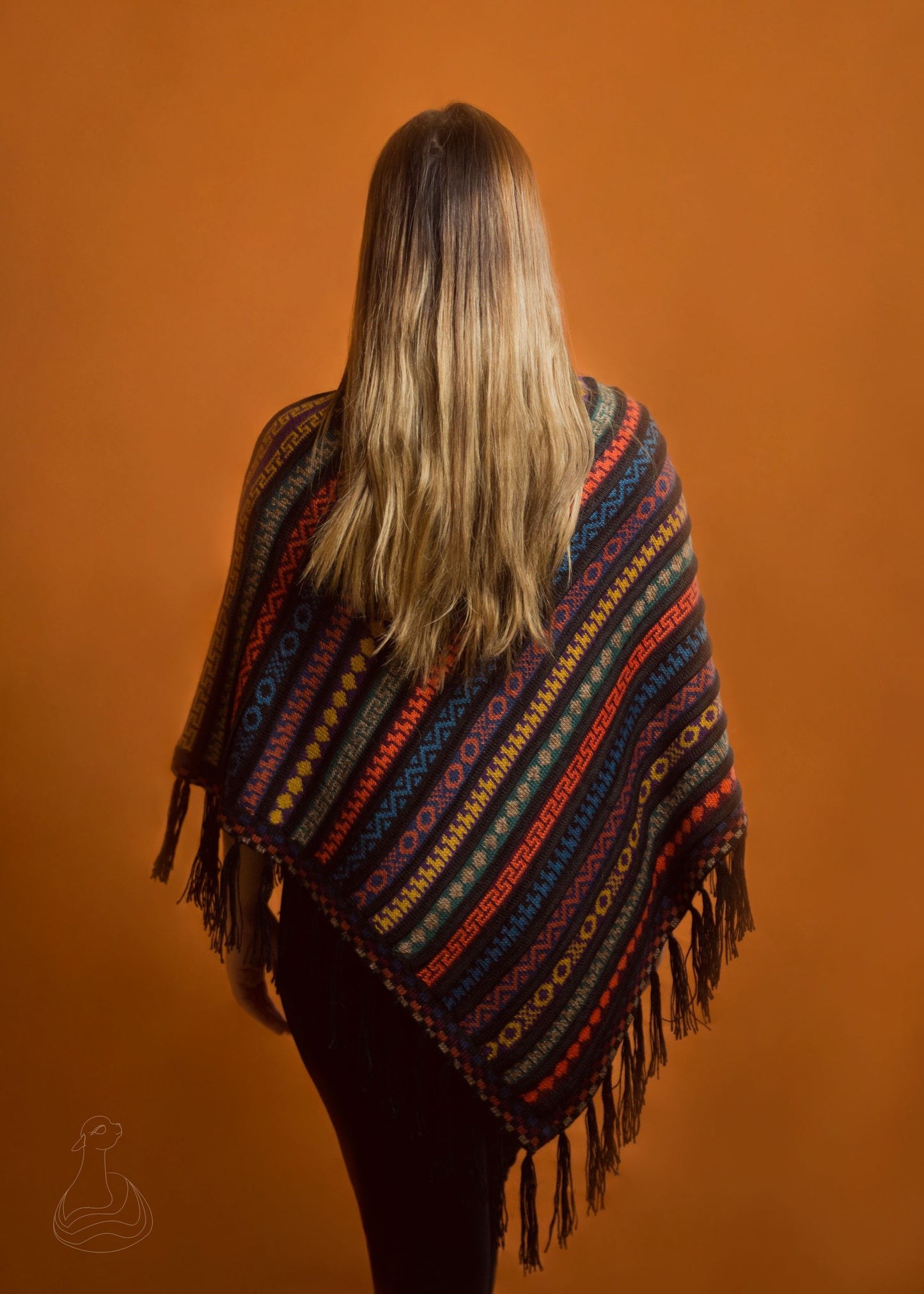 ALPACA PONCHO | Luxury Alpaca Peruvian Poncho Unisex | Alpaca Poncho Diamond Shape