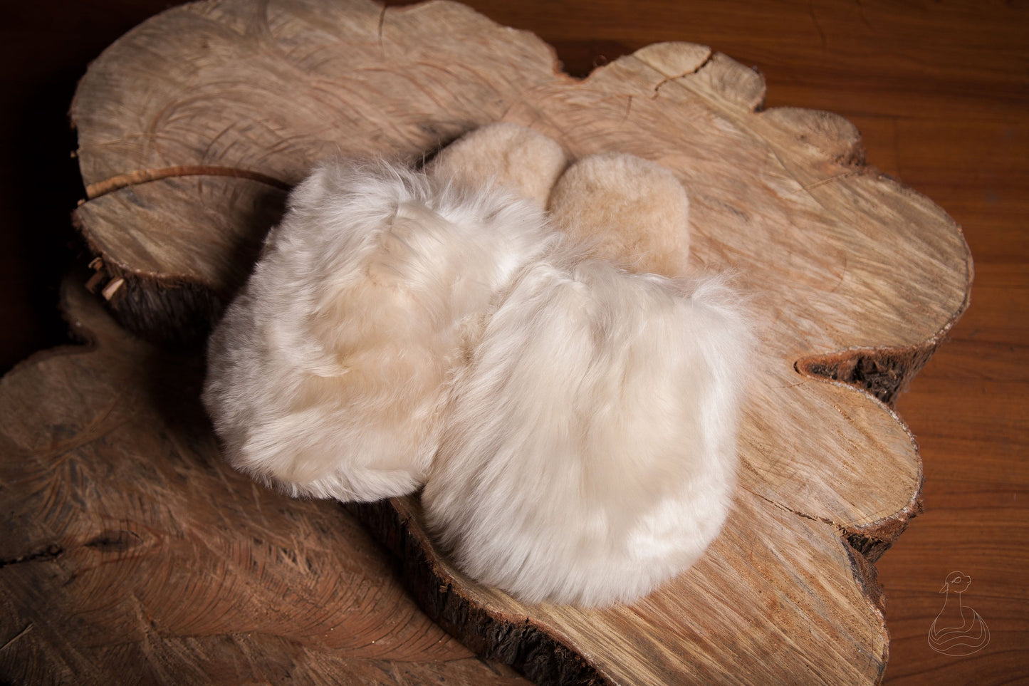BABY ALPACA SLIPPERS | Natural Beige Alpaca Fur Slippers  | Handmade Fur Slippers