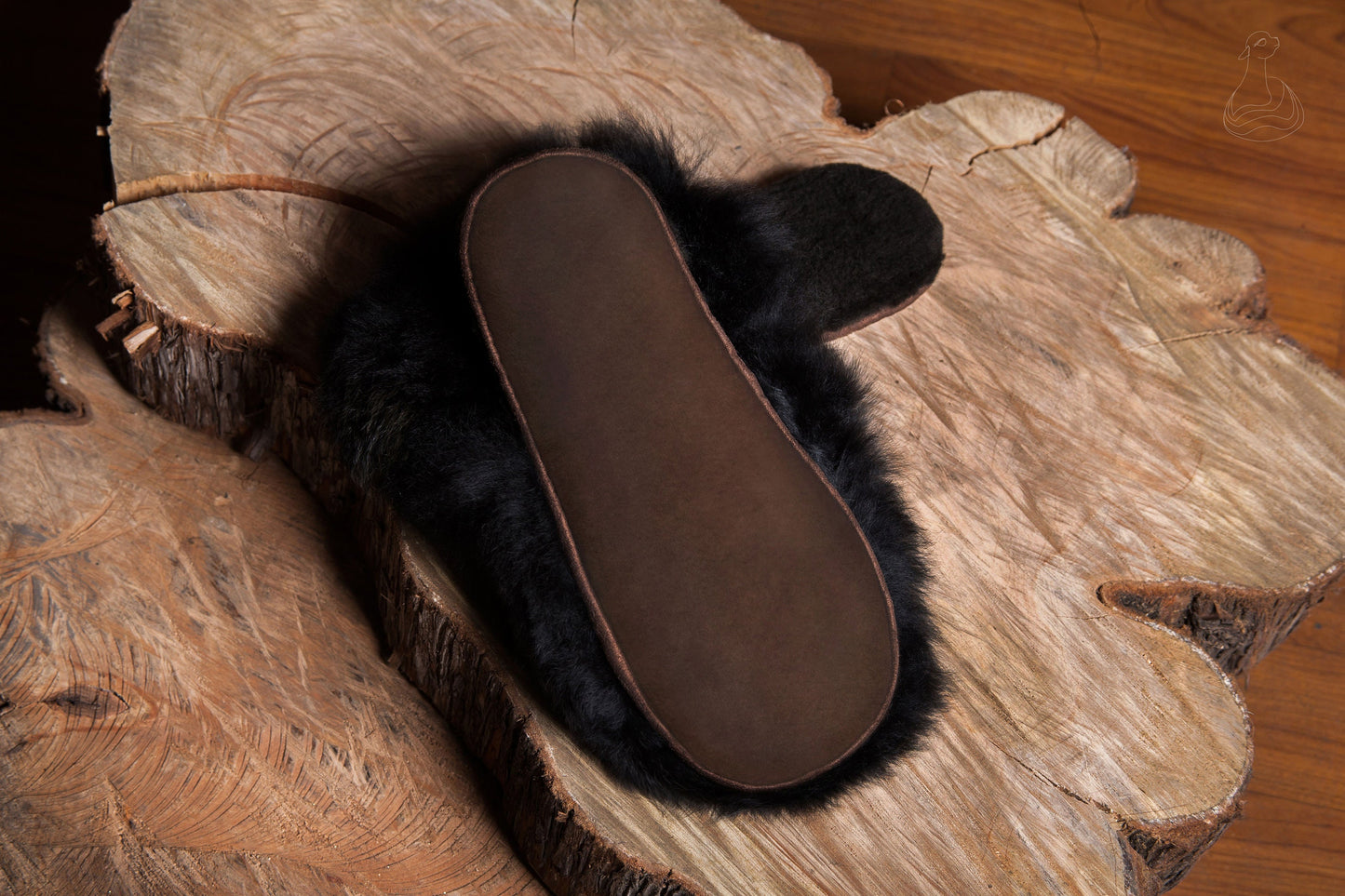 BABY ALPACA SLIPPERS | Black Slippers Alpaca Fur | Handmade Fur Slippers