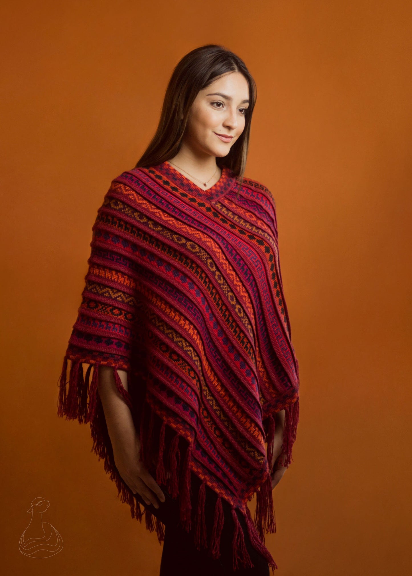ALPACA PONCHO | Luxury Alpaca Peruvian Poncho Unisex | Alpaca Poncho Diamond Shape