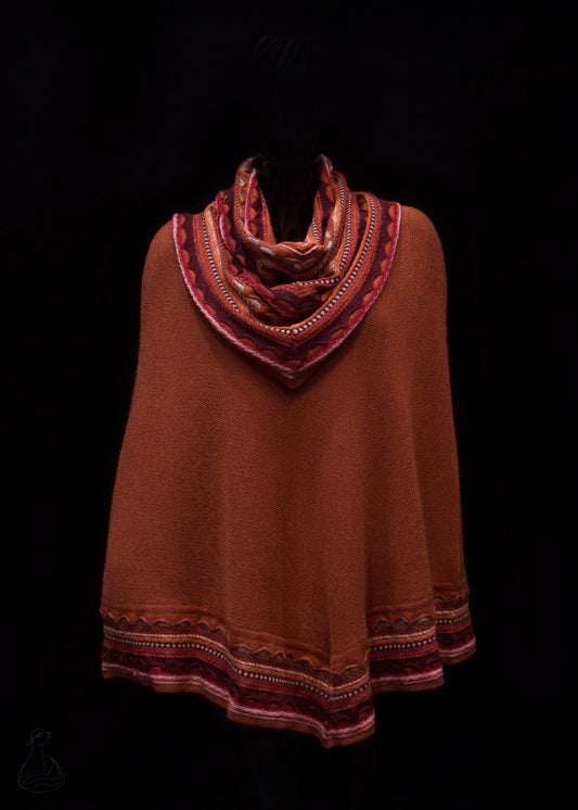 BABY ALPACA PONCHO | Luxury Peruvian Handcrafted Poncho | Lightweight Hooded Poncho
