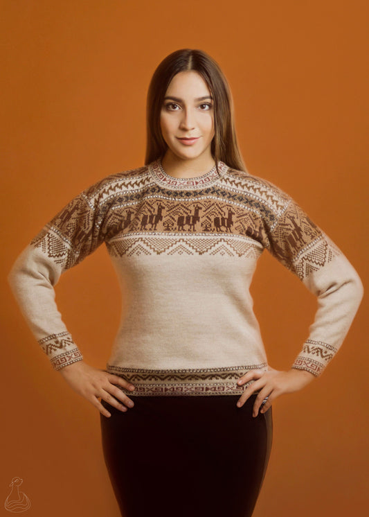 PULL EN ALPAGA | Pull unisexe fait main au design péruvien