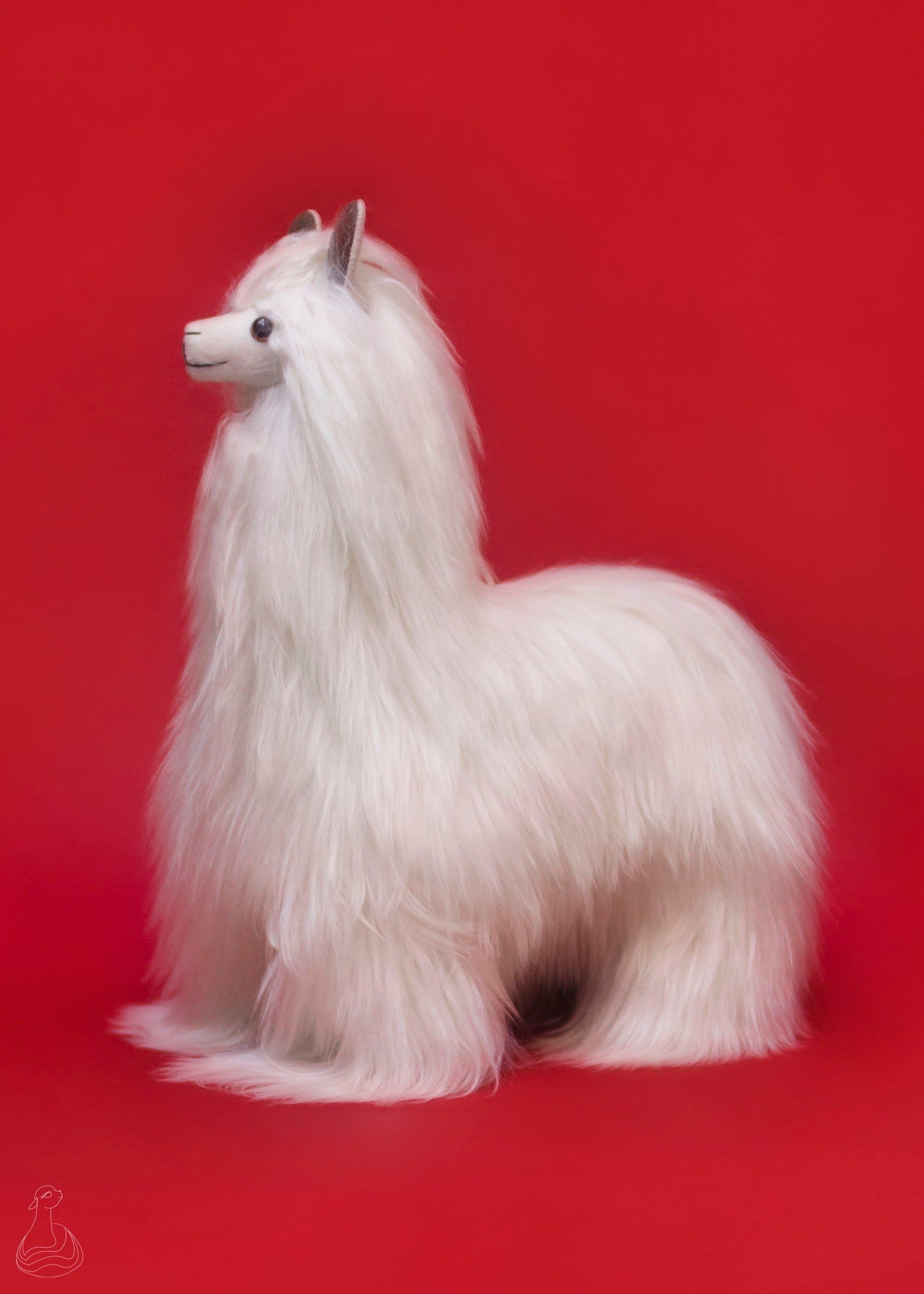 ALPACA FUR TOY | Baby Alpaca Suri Fur Stuffed Plush | Handcrafted Hypoallergenic Doll