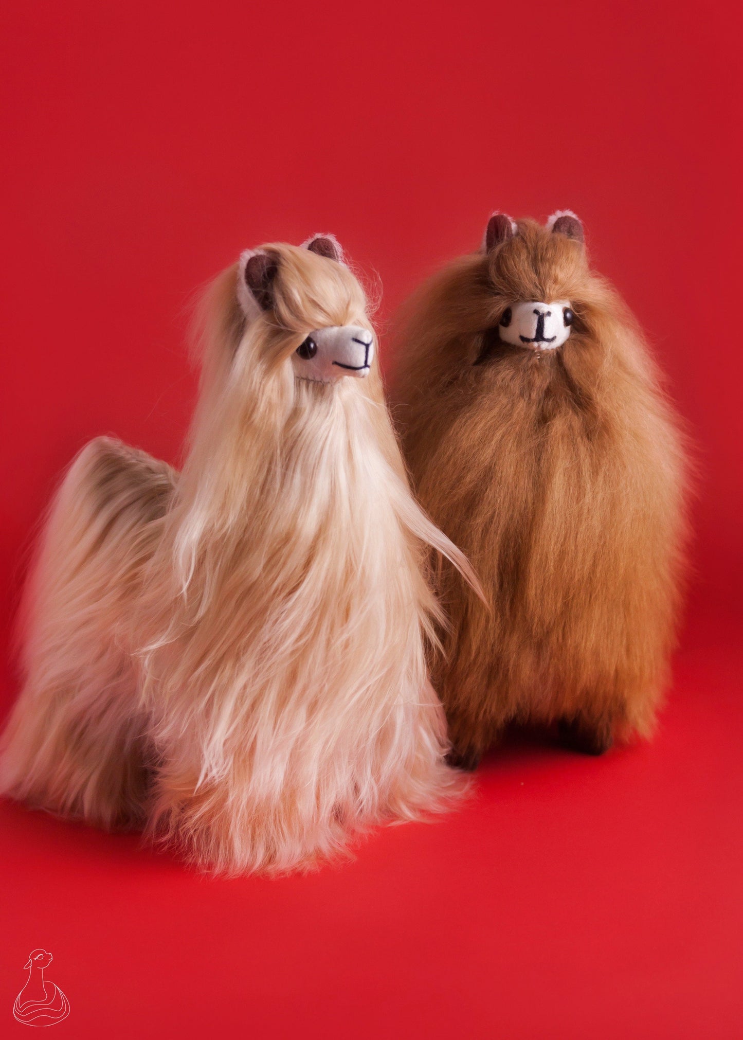 ALPACA FUR TOY | Baby Alpaca Suri Fur Stuffed Plush | Handcrafted Hypoallergenic Doll