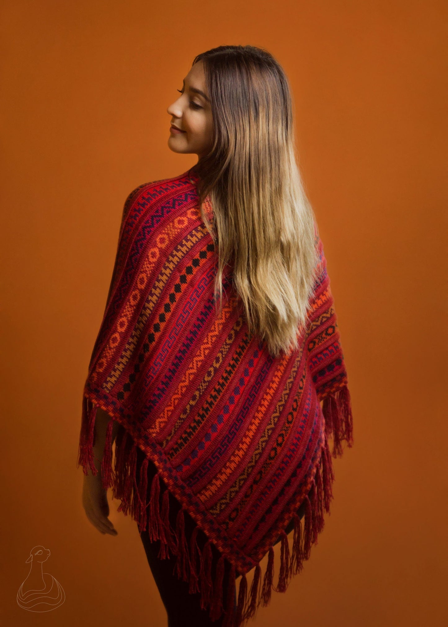 ALPACA PONCHO | Luxury Alpaca Peruvian Poncho Unisex | Alpaca Poncho Diamond Shape