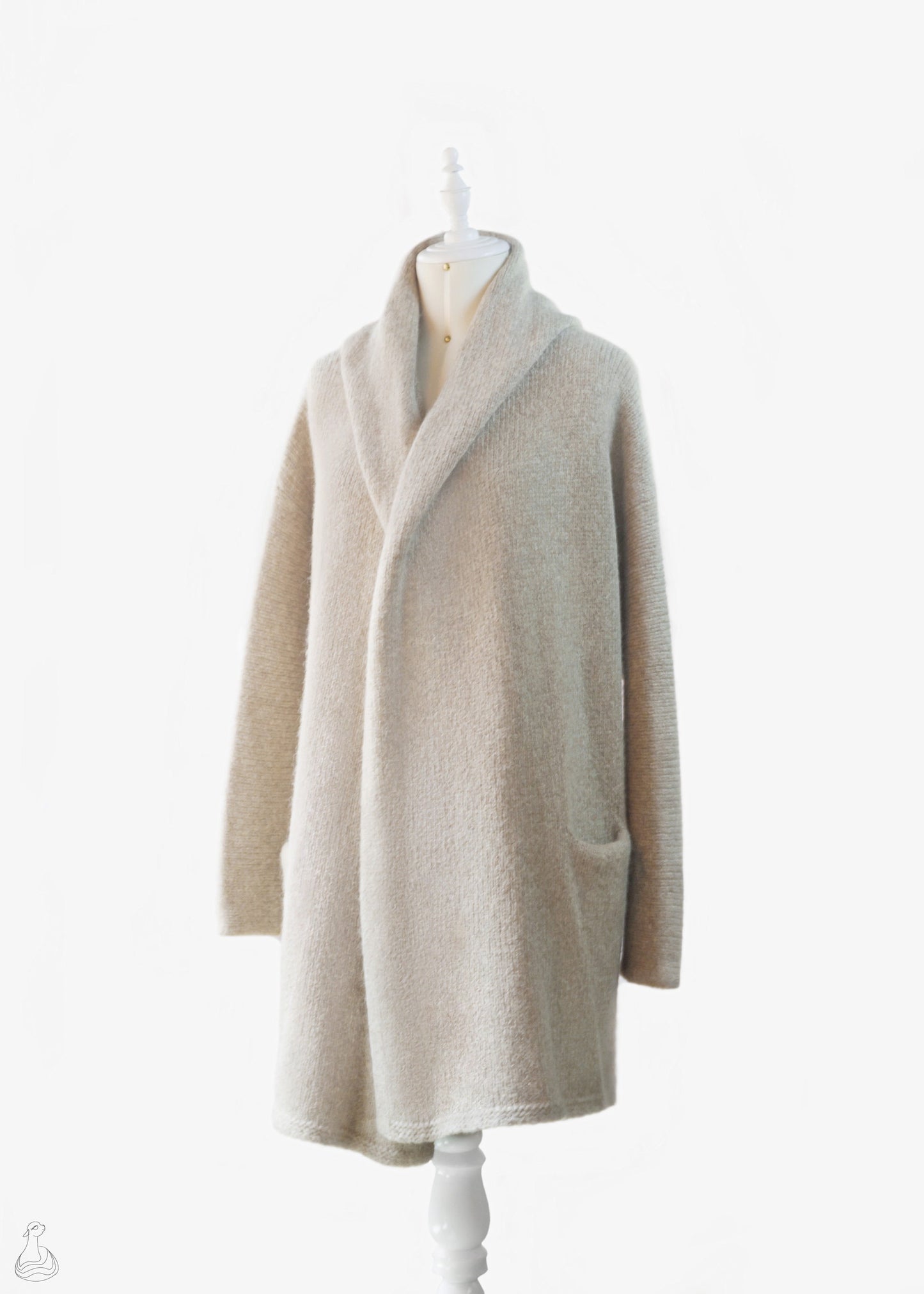 Baby Alpaca Hooded Capote Coat | Baby Alpaca  & Merino Wool Cardigan | Luxury Peruvian Hand-Made